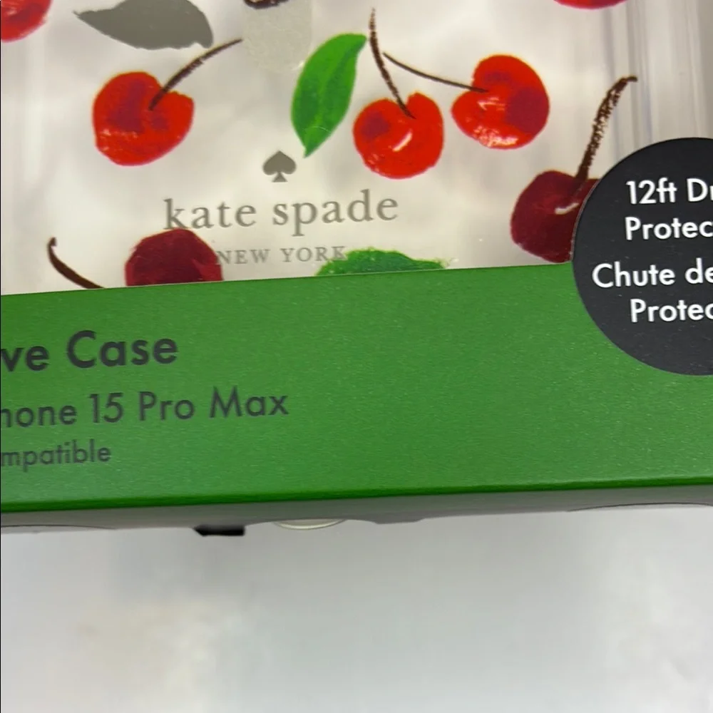Kate Spade Cherry Pattern iPhone 15 Pro Max Case MagSafe